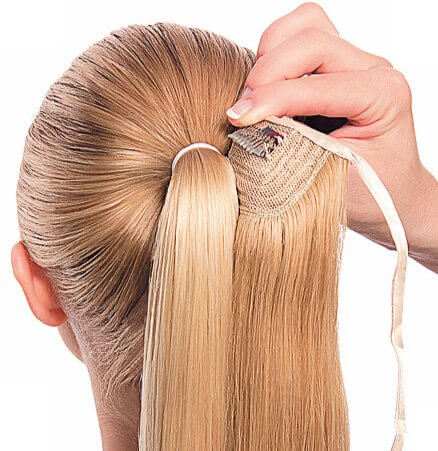 Шиньон-хвост на ленте из искусственных волос (прямой) 60см Тон № 6